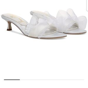 NIB Sam Edelman White Mesh Heeled Sandals